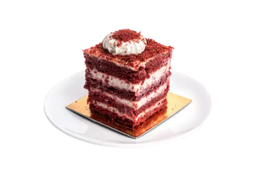 AI: Řez svatebním dortem - Red Velvet tmavě červený korpus a kré
